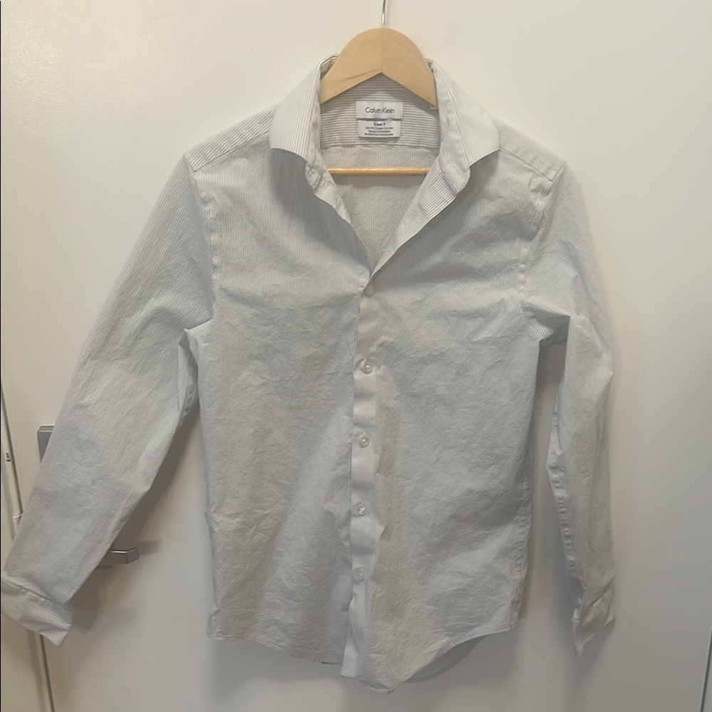 Calvin Klein Men’s White Casual Button Down Shirt